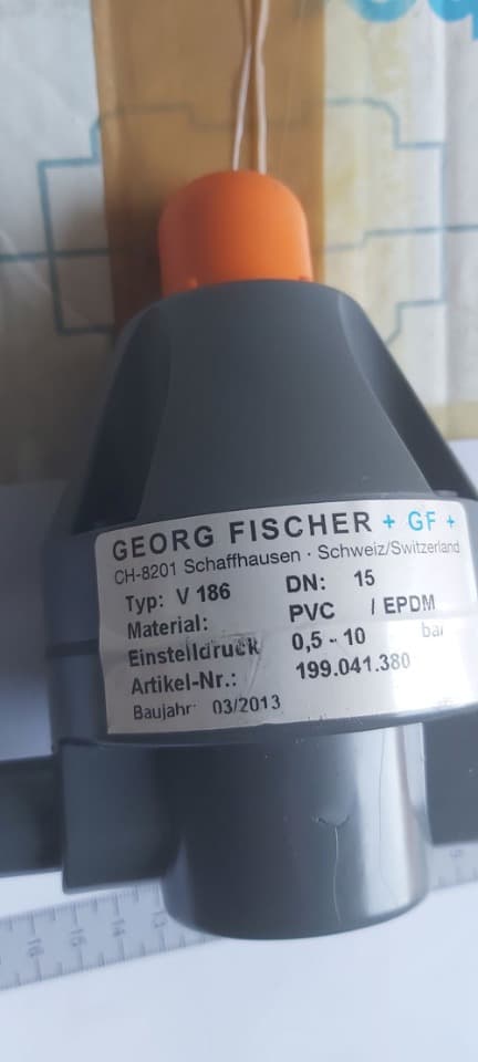 Клапан поддержания давления +GF+, PVC/EPDM, ТИП V 186, DN15)