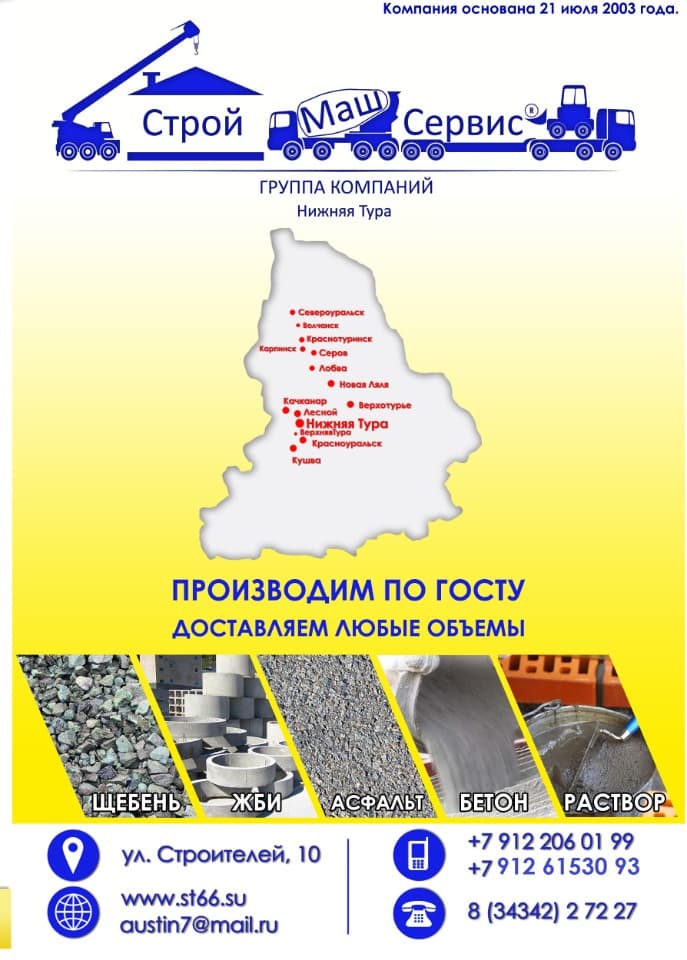 Бетон, Щебень, ЖБИ