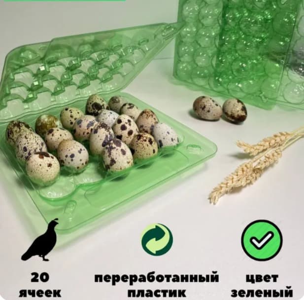 Упаковка для перепелиных яиц на 20 ячеек