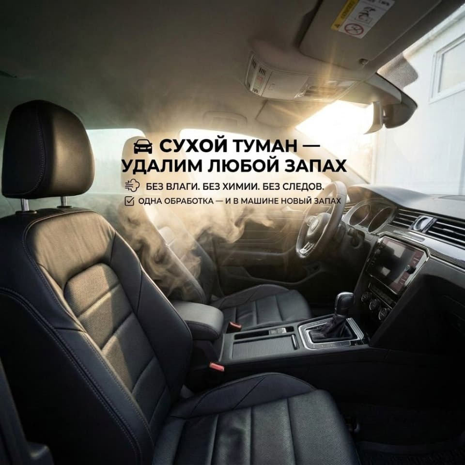 Удаление запахов. Озонирование авто, квартир. Сухой туман.